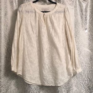 Ann Taylor LOFT Ivory Long Sleeve
